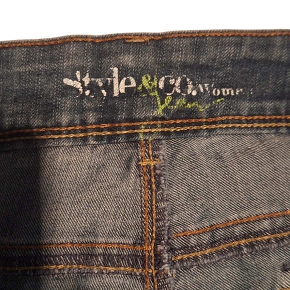 Style & Co Denim Jeans Sz 20W Wide/Boot Cut Double Button Plus Size - Picture 3 of 5